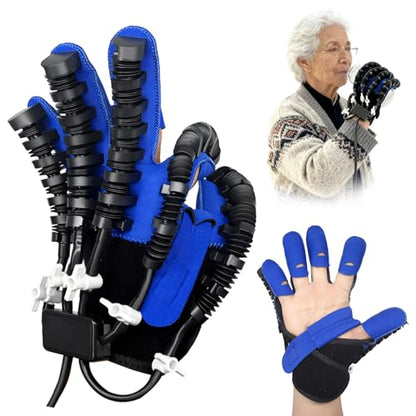 Stroke Hand Recovery Device, Rehabilitation Robot Gloves for Hand Therapy Equipment, Robotic Hand Glove for Stroke Rehab, Finger & Hand Exerciser with Adjustable Strength