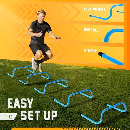 Yes4All Agility Speed Training Agility Hurdles for Athletes - 5 Pack - Speed and Agility Training Equipment for Soccer Basketball Football Hurdle Training