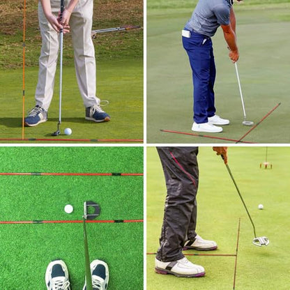 Golf Alignment Sticks 3 Pack – 48" Training Rods for Swing Plane & Posture, Portable Alignment Aid Practice Equipment for Backyard or Driving Range -Fix Your Slice with Visual Swing