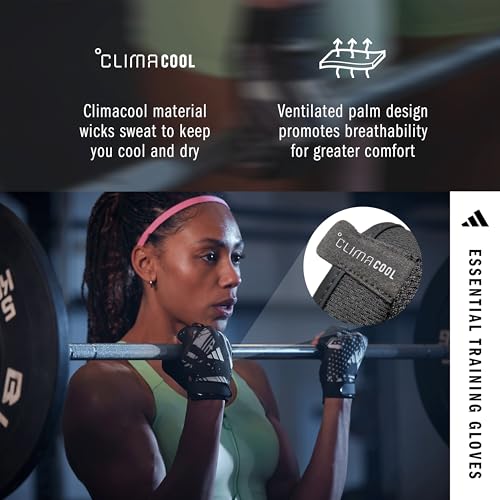 adidas Essential Training Gloves - color: Graphic, size: Medium