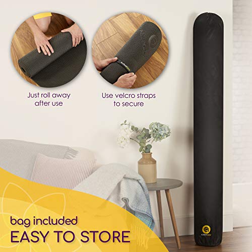 Large Yoga Mat 6'x4'x8mm Extra Thick, Durable, Eco-Friendly, Non-Slip & Odorless Barefoot Exercise and Premium Fitness Home Gym Flooring Mat by ActiveGear