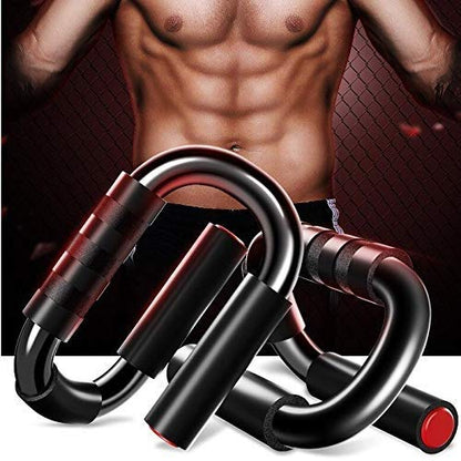 Push Up Bars - Strong Chrome Steel Pushup Stands with Comfortable Foam Grip and Non-Slip in Choice, Sturdy and Less Wrist Strain
