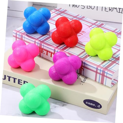 6pcs Hexagonal Reaction Balls Sports Training Reflex Balls for Boys and Girls Adults Fitness Goalkeeper Agility