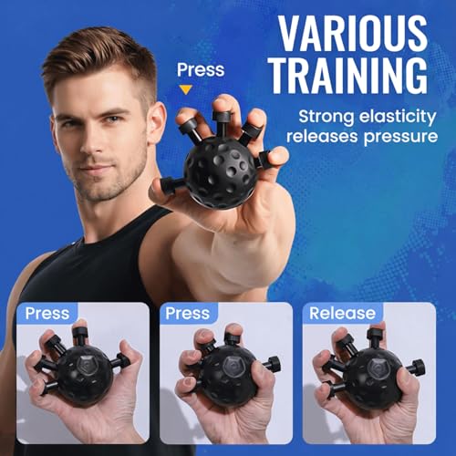 Finger Grip Strengthener, Hand Gripper Strengthener Finger Strengthener Hand Gripper Strengthener Tester Hand Strengthening Devices,Hand Exercisers for Strength Finger Exerciser Gripper Tool (Large)
