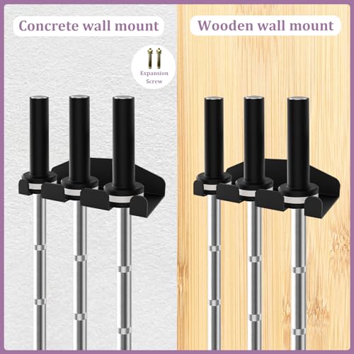 Barbell Storage Rack, Vertical Hanging Barbell Rack, Heavy Duty Wall Mounted Barbell Holder, Olympic Wall Mount Barbell Holder Space Saving Bar Holder Suitable for Garage, Gym, Home Fitness