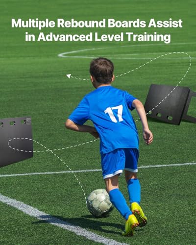VEVOR Upgrade Soccer Rebounder Board, Mult-Adjustable Angles Portable Soccer Rebound Wall, Foldable Kickback Board, Soccer Practice Equipment, Ideal for Kids & Adults Passing & Shooting Drills - size: 40"X16"