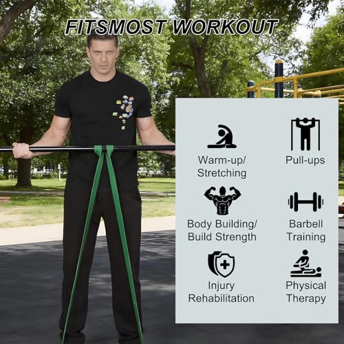 Garvee Pull Up Assistance Bands, 4/5-Pack Resistance Bands Set, Natural Latex Exercise Bands for Strength Training, Stretching, Physical Therapy, Home Gym for Women Men - color: Regular 15-125 lbs
