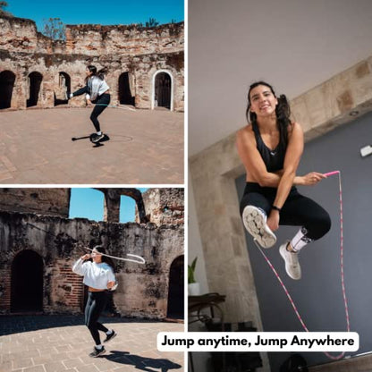 Segmented Jump Rope for Fitness and Exercise - Adjustable Jump Ropes with Plastic Handles - Tangle-Free Skipping Rope for Crossfit, Gym, Cardio and Endurance Training - Jumping Rope for Workout