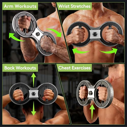 Burn Machine Arm Workout, Adjustable 360° Spinning Arm Exercise Equipment for Upper Body Training, Grip Strength Trainer, Forearm Strengthener, Home Gym Equipment for Boxing, Rehab & Workout
