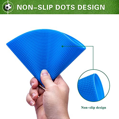Poly Spots Spot Markers 9 Inch Multicolor Floor Dots - style: 12Pcs Blue