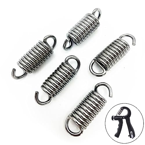 5 Pack Grip Strength Trainer Spring Replacement Stainless Steel Resistant Tension Springs For Hand Grip Strengthener Hand Gripper Squeezer Forearm Strengtheners Exerciser Repair Parts