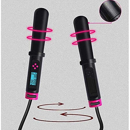 Skipping Rope, Speed Jump Rope Tangle-Free Adjustable Rope & Digital Jump Rope, Adjustable Calorie Counter Jump Skipping Ropes, Fitness Workouts Fat Burning Exercises Boxing Smart Counting - color: Blue
