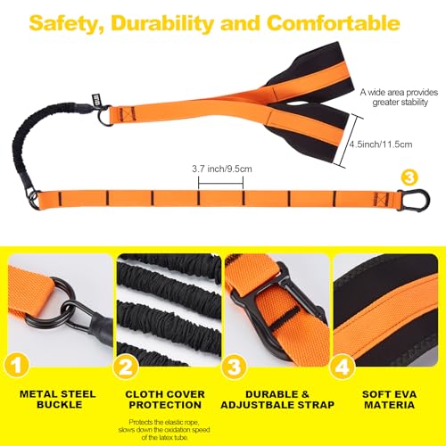 WELSPO Pull Up Assistance Bands, Adjustable Heavy Duty Resistance Band for Pull Up Bar, Pull Up Assist Bands with Feet Rest for Strength Training, Home Fitness Workout Equipment, Height Adjustable