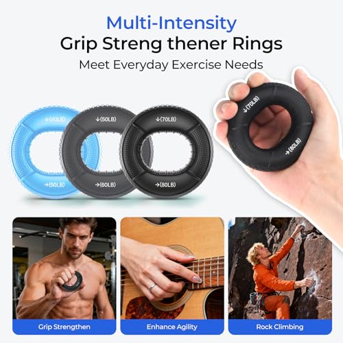 Hand Gripper Strengthener Set - Hand Grip Strengthener, Stress Balls for Adults,Grip Strength Trainer for Hand Sensitivity Training,Hand Rehabilitation Exercising - size: 6 pcs