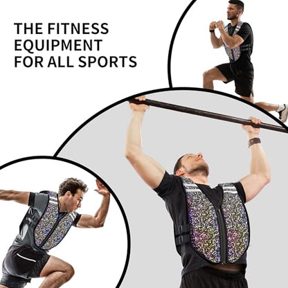 PROIRON Weighted Vest Soft Washable for Men Women 6.5lbs/11lbs/17.5lbs/22lbs,Fully Reflective Running Weight Vest,No Leakage Weighted Vest for Fitness,Workout,Weight Loss,Strength Training
