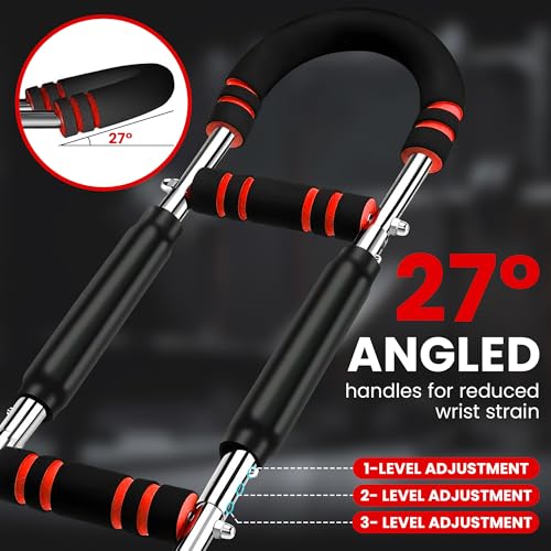 Twister Arm Trainer, Adjustable Resistance (20–130 lbs) Chest & Arm Trainer for Men & Women, Gorilla Bar Chest & Upper Body Workout Equipment, Ergonomic Home Workout Equipment with Anti-Slip Handles