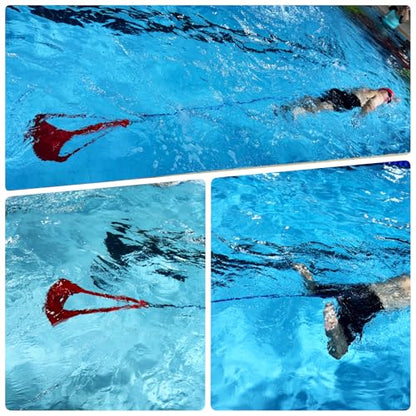 Swimming Resistance Training Set - Aquatic Resistance Belt, Swim Parachute, Pool Trainer Set