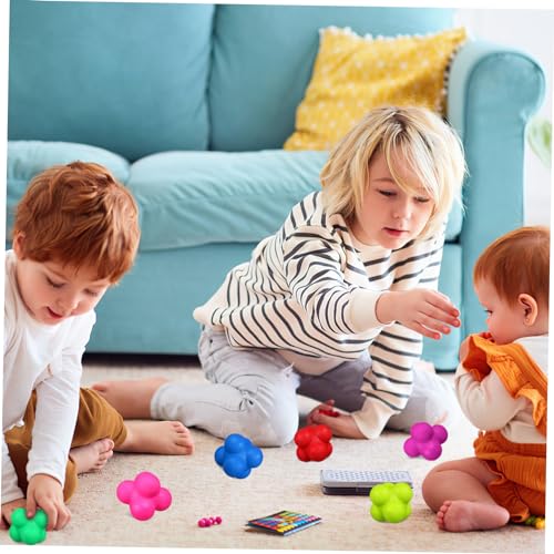 Mikikit 6Pcs Hexagonal Reaction Balls Lightweight Agility Training Equipment for Fitness Games Enhances Reflexes and Coordination