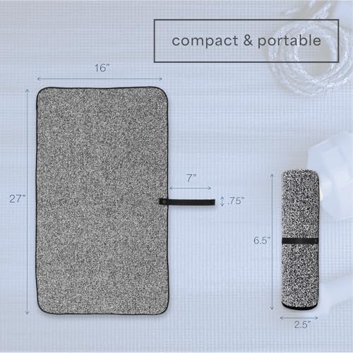 S&T INC. Microfiber Gym Towels with Snappable Hang Loop, Quick-Dry Workout, Yoga & Sports Towels, Soft Absorbent Towels for Gym, Travel & Home, 16 x 27 Inches, 6 Pack