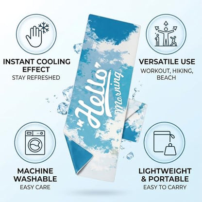 Breathable Quick Dry Gym Towel, Microfiber Workout Towels, Super Absorbent Fast Drying Sweat Towels for Men and Women, for Gym, Yoga, Running and Outdoor,12 x 40 Inches, Blue