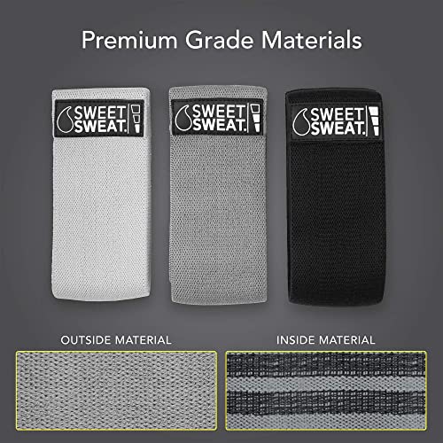 Sweet Sweat® Hip Bands with 3 Levels of Resistance - color: Gray