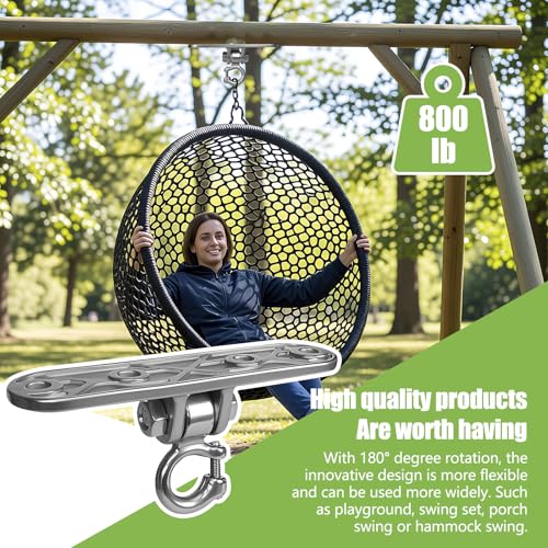 Swing Hanger Accessories Heavy Duty Smooth Operation with 180° Swing Bearings 800lb Capacity for Indoor Outdoor Swing Chairs Hammocks Playgrounds Yoga - size: Size7