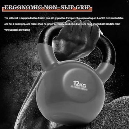 Kettlebell Weights Men's Professional Training Kettlebell, Gym Solid Cast Iron Competitive Kettle Bells, Muscle Training Equipment, Squat/Swing(Dark purple-8kg) - color: Dark Purple-8kg