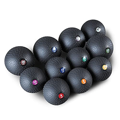PRISP Weighted Medicine Slam Ball - Exercise Ball with Easy Grip Textured Surface