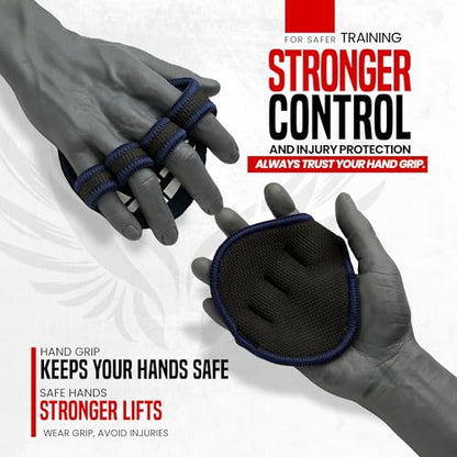 QTF Gym Grips Pads - Neoprene Gloves Gym Palm Protector Weight Lifting Grips Replacement of Workout Gloves Men and Women - Lifting Grip Pads for Weightlifting, Calisthenics.