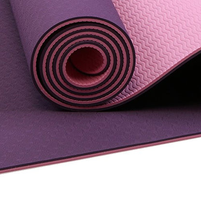 Attraction Design Yoga Mat Non Slip Exercise Mat Extra Thick Workout Mat for Yoga, Eco Friendly Exercise Yoga Mat High Density Fitness Pilates Mat with Carrying Strap, 72"x 24"x 6mm