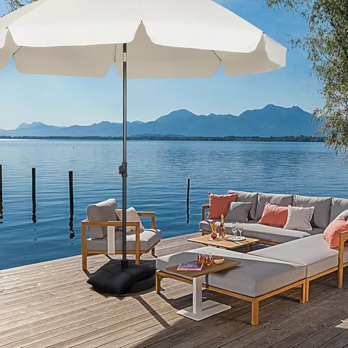 Sand Bags for Weight, 2 x 44 LBS Fillable Black Empty SandBags for Umbrella Base, Outdoor Cantilever Patio Umbrella Stand, Backyard Furniture, Trampoline(Without Sand)(2, Black)