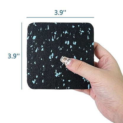 Luwint Treadmill Mat Pads, Rubber Foam Padding, Sound Isolation, Anti Vibration, Shock Absorbing, Noise Reduction Floor Protection Sheets for Treadmill, Washer Machine, Exercise Equipment - color: 4 Pcs