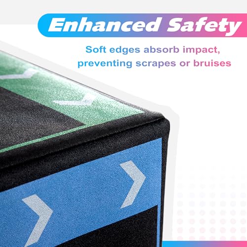 Jumping Plyo Box 3 in 1 Foam Plyometric Box Heavy Duty Jumping Box High Density Foam Plyo Box for Home Gym Jumping Training Fitness Workout Exercise