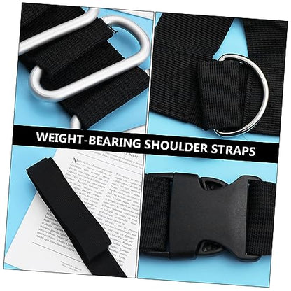 Toddmomy 2pcs Resistance Running Belt with Metal Buckles Padded Shoulder Straps for Strength Training Speed Improvement Outdoor Sled and Tire Pulling Fitness Harness