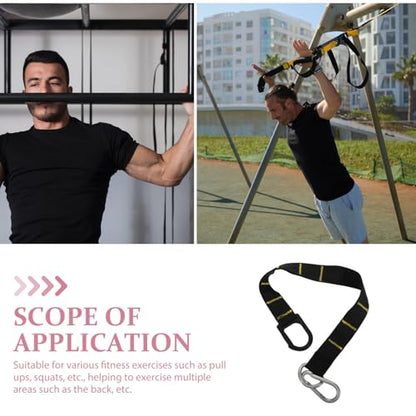 TOYANDONA Weighted Training Straps for Sled Pulling and Endurance Training with Adjustable Length, Portable and Comfortable Nylon and Iron Harness for Fitness Exercises and Squats