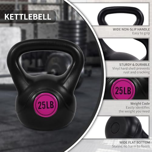 BalanceFrom Kettlebell Sets 30lbs, 45lbs, 50lbs, 75lbs 3 or 4 Piece Strength Training Kettlebells Weight Set, Multiple Sizes