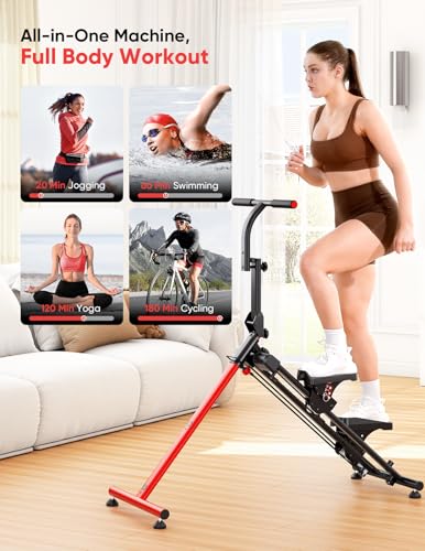 YOLEO Adjustable Resistance Stair Steppers for Exercise at Home, Folding Cardio Stairmaster with 3 Workout Modes & Oversized Pedal,90% Pre-Assembled Stair Climber with Handlebar for Full Body Workout - size: V2.0 Basic Stair Stepper