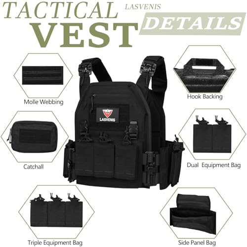 Tactical Vest for Men Weighted Vest Fully Adjustable Outdoor Training Gaming Vests…