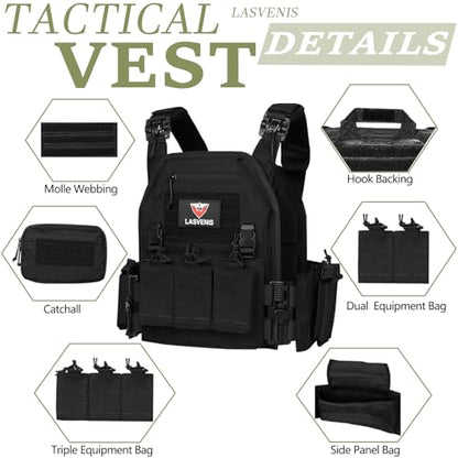 Tactical Vest for Men Weighted Vest Fully Adjustable Outdoor Training Gaming Vests…