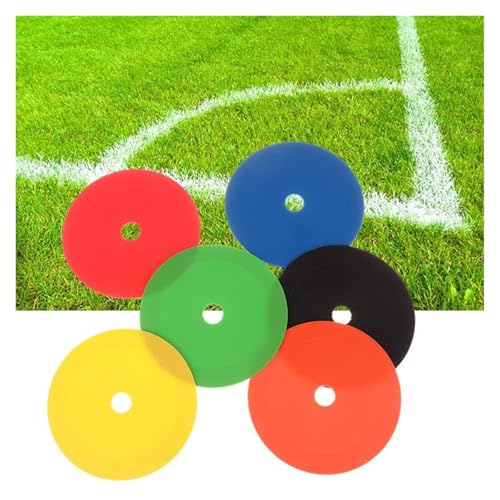 20 Pcs Football Flat Cones Marker Disc with Holes Basketball Sports Speed Agility Training Aids Markers