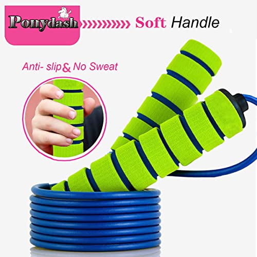 Jump Rope, Jump Ropes for Kids, 2 Pack Kids Jump Rope Lightweight &Adjustable &Durable jumping rope for Fitness-Speed Jump Rope for Women Men Youth, Foam Grips Handles for, Workout