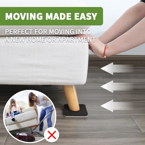 Furniture Sliders for Carpet and Hardwood, 8 PCS 5", Beige - size: Square 8 PCS 5'' Beige