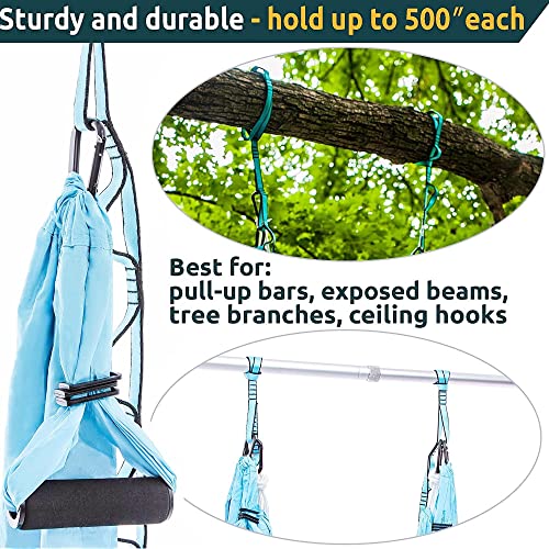 2Pcs Adjustable Anti-Gravity Chrysanthemum Swing Flying Stretch Belt Rope Climbing Daisy Chains Extension Yoga Belt Hanging - color: Grey, size: 1.1M