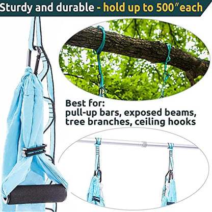 2Pcs Adjustable Anti-Gravity Chrysanthemum Swing Flying Stretch Belt Rope Climbing Daisy Chains Extension Yoga Belt Hanging - color: Grey, size: 1.5M