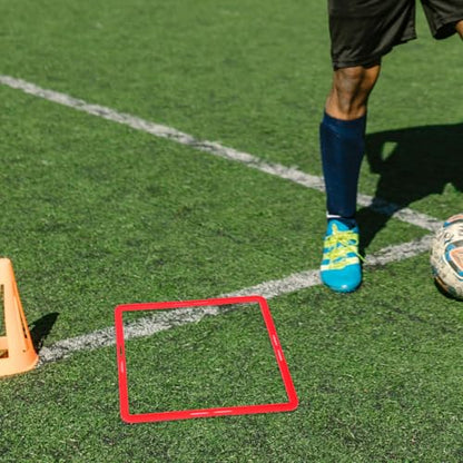 6pcs Square Agility Rings, Footwork Speed Training Rings Soccer Training Equipment for Agility Workout