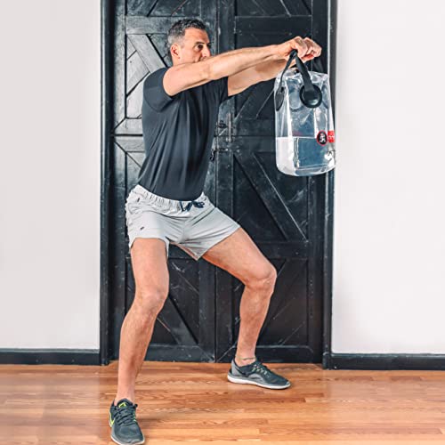 Rubberbanditz Adjustable Kettlebell Set - Water Weight Bag for Strength Training, Portable Water Aerobics, and Exercise - Portable 40 lb Fillable Kettlebell Alternative to Sand Kettlebell