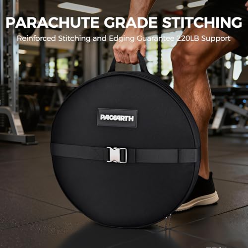 Weighted Strength Training Backpack – Adjustable Weight Plate Bag for Calisthenics, Pull-Ups, Squats & Core Workouts – Fits 17.7" Gym Plates – Metal Buckle Straps & Reinforced Stitching