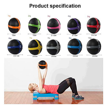 AGYH Fitness, Wall Ball | Gravity Ball, Durable Rubber, Even Weight Distribution, Comfortable Texture Grip, Used for Strength Training, 1-10kg Optional