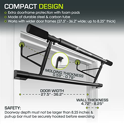 ProsourceFit Pull Up Bar for Multi Use Fitness & Home Gym Exercise - style: Foldable