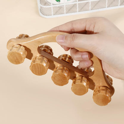Healifty Wooden Massage Roller Ball Handheld Muscle Relief Tool for Back Neck Legs Portable Massager for Relief Improved Circulation Deep Tissue Massage Tool